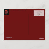 Rote Venedig Maske Postkarte (Rückseite)