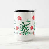 Rote Verbene mit der Schwarz-inneren Tasse (Zentrum)