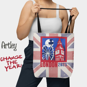 Rote Vereinigte Königreichsflagge London Stadt Jah Tasche