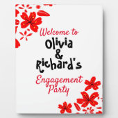 Rote Verlobung Fotoplatte (Vorderseite)