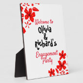 Rote Verlobung Fotoplatte (Seite)