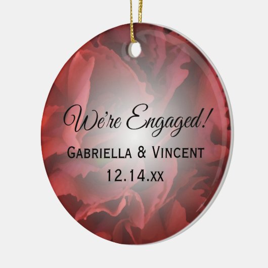 Rote Verlobung Keramikornament (Links)