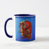 Rote Vermögens-Drache-Tasse Tasse (Links)