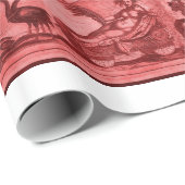 Rote Version Antique World Map J Blaeu 1664 Geschenkpapier (Rolleneckpunkt)