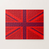 Rote Version British Union Jack Dekor Puzzle (Horizontal)