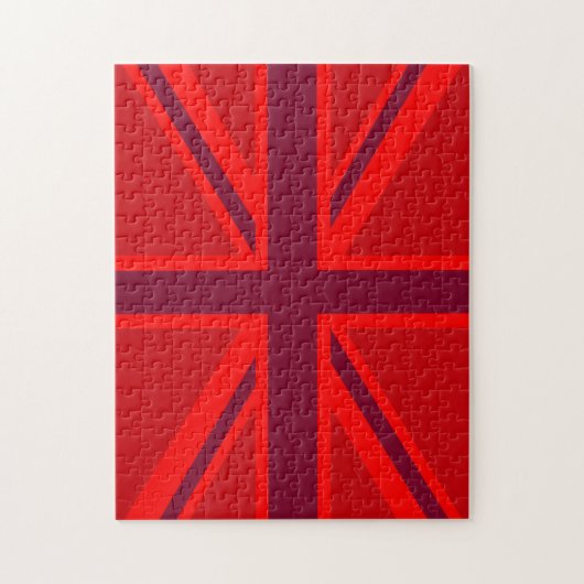 Rote Version British Union Jack Dekor Puzzle (Vertikal)
