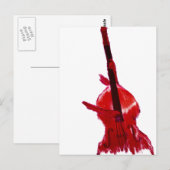 Rote Version des Orchesterbass Postkarte (Vorne/Hinten)