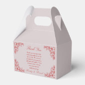 Rote Verzierte Blumenhochzeit Geschenkschachtel (Vorderseite)