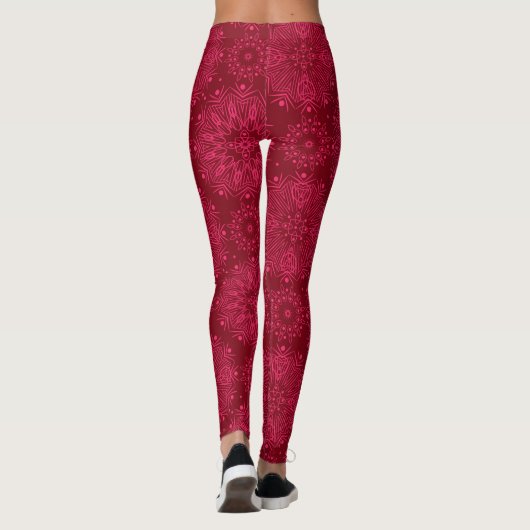 Rote Verzierung Leggings (Rückseite)