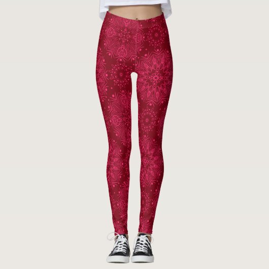 Rote Verzierung Leggings (Vorderseite)