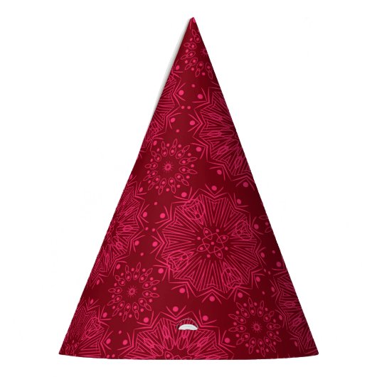 Rote Verzierung Partyhütchen (Links)
