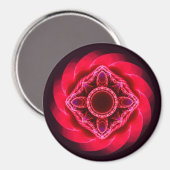 Rote Verzierung wirbelnd Magnet (Vorderseite/Rückseite)