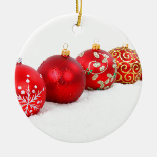 Rote Verzierungen Keramikornament