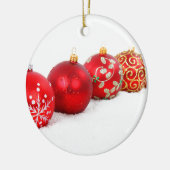Rote Verzierungen Keramikornament (Links)