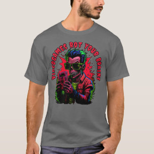 Rote Videogames faulen Ihr Gehirn zombie T-Shirt