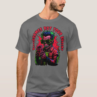 Rote Videogames faulen Ihr Gehirn zombie T-Shirt