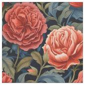 Rote Viktorianische Rose Stoff (Nahaufnahme)