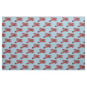 Rote Vintage Doppeldecker Stoff (Fat Quarter (45,7 x 55,9 cm))