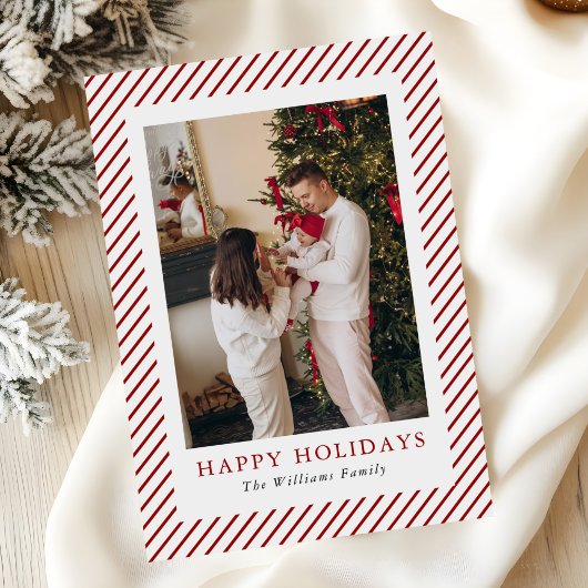 Rote Vintage-Familie Fünf Fotos Weihnachten