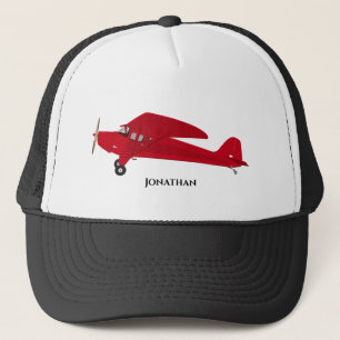Rote Vintage-Flugzeug-Baseball-Trucker-Hüte Truckerkappe