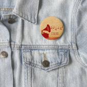 Rote Vintage-Grammophon-Taste Button (Beispiel)