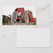 Rote Vintage klassische Visitenkarte (Vorne/Hinten)