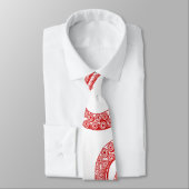 Rote Vintage Kraken-Tentakel-Illustration Krawatte (Gebunden)