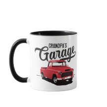 Rote Vintage-LKW-Spezialkaffeetasse