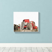Rote Vintage Oldtimer Sammler Leinwand Art (Insitu (Holzboden))