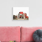 Rote Vintage Oldtimer Sammler Leinwand Art (Insitu (Wohnzimmer))