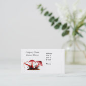 Rote Vintage Pilz-Geschäfts-Karte Visitenkarte (Stehend Vorderseite)