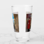 Rote Vintage Postbox in Malta Glas (Links)