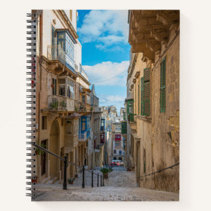 Rote Vintage Postbox in Malta Notizblock
