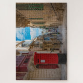Rote Vintage Postbox in Malta Puzzle (Vertikal)