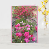 Rote Vintage Rose Rose Garten Blume Karte (Gelbe Blume)