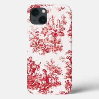 Rote Vintage-Toile Case-Mate iPhone Hülle