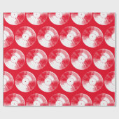 Rote Vinyl-Schallplatte Geschenkpapier (Flach)