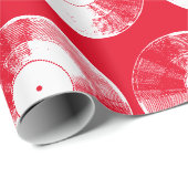 Rote Vinyl-Schallplatte Geschenkpapier (Rolleneckpunkt)