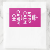 Rote Violette Ruhe bewahren und weiterführen Rechteckiger Aufkleber (Tasche)