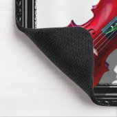 ROTE VIOLINE - MOUSEPAD-IN SCHWARZER RAHMEN MOUSEPAD (Ecke)