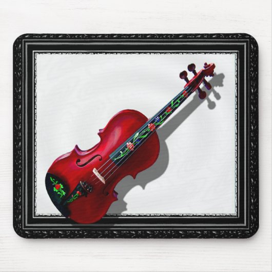 ROTE VIOLINE - MOUSEPAD-IN SCHWARZER RAHMEN MOUSEPAD (Vorne)