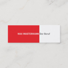Rote  Visitenkarte