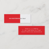 Rote  Visitenkarte (Vorne/Hinten)