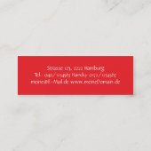 Rote  Visitenkarte (Rückseite)