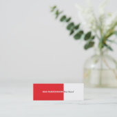 Rote  Visitenkarte (Stehend Vorderseite)