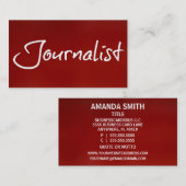 Rote Visitenkarte für Journalisten (Vorne/Hinten)