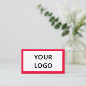 Rote Visitenkarte mit Ihren Logo-Farben (Stehend Vorderseite)