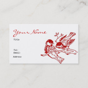 Rote Vogel-Entwurfs-Visitenkarte Visitenkarte