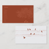 Rote Vögel - Geschäft Visitenkarte (Vorne/Hinten)