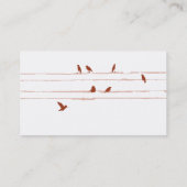 Rote Vögel - Geschäft Visitenkarte (Rückseite)